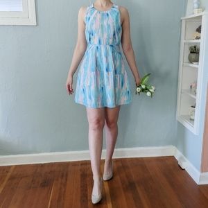Pastel Watercolor Spring Dress| SIZE S
